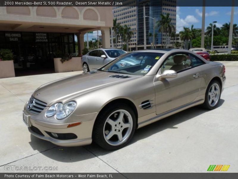 Desert Silver Metallic / Java 2003 Mercedes-Benz SL 500 Roadster