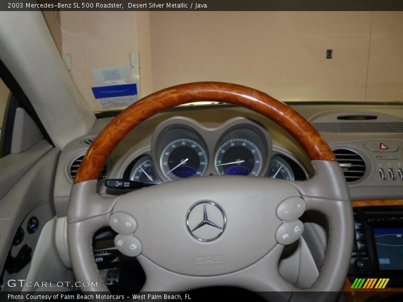 Desert Silver Metallic / Java 2003 Mercedes-Benz SL 500 Roadster