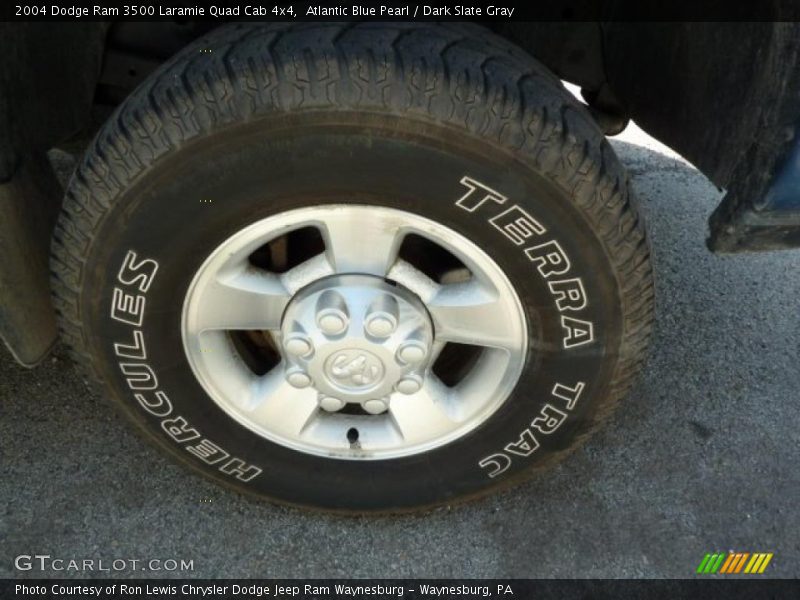Atlantic Blue Pearl / Dark Slate Gray 2004 Dodge Ram 3500 Laramie Quad Cab 4x4