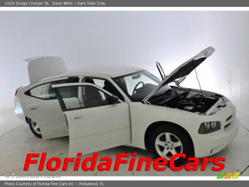 Stone White / Dark Slate Gray 2009 Dodge Charger SE