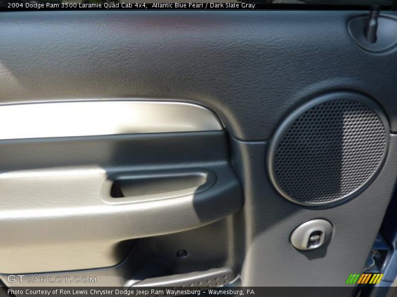 Atlantic Blue Pearl / Dark Slate Gray 2004 Dodge Ram 3500 Laramie Quad Cab 4x4