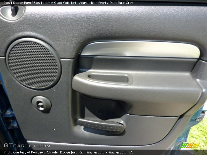 Atlantic Blue Pearl / Dark Slate Gray 2004 Dodge Ram 3500 Laramie Quad Cab 4x4