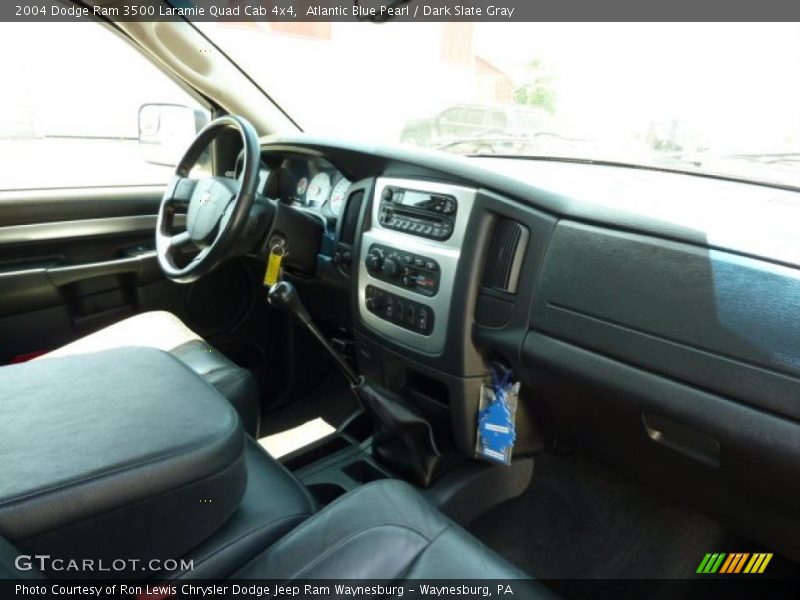 Atlantic Blue Pearl / Dark Slate Gray 2004 Dodge Ram 3500 Laramie Quad Cab 4x4
