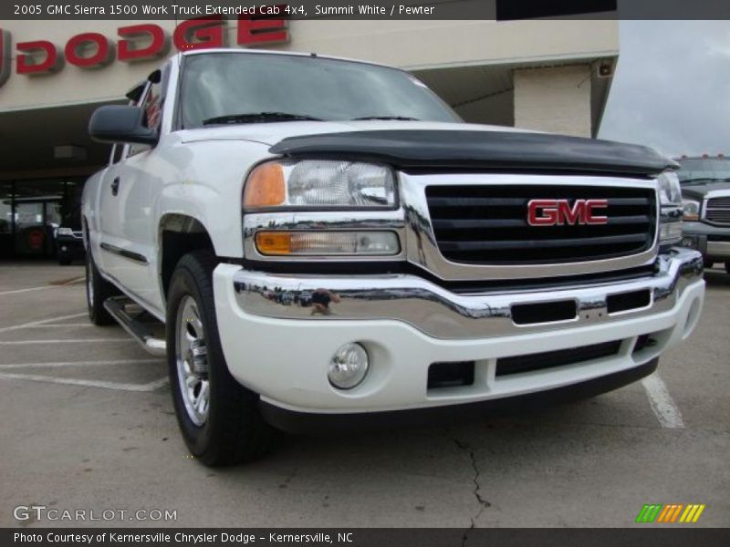 Summit White / Pewter 2005 GMC Sierra 1500 Work Truck Extended Cab 4x4