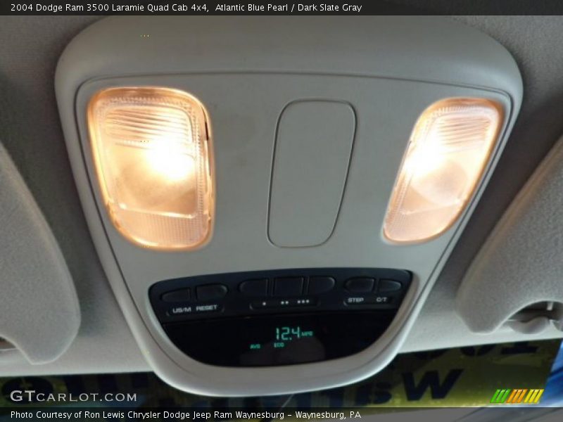 Atlantic Blue Pearl / Dark Slate Gray 2004 Dodge Ram 3500 Laramie Quad Cab 4x4