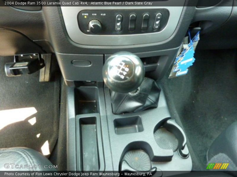 Atlantic Blue Pearl / Dark Slate Gray 2004 Dodge Ram 3500 Laramie Quad Cab 4x4