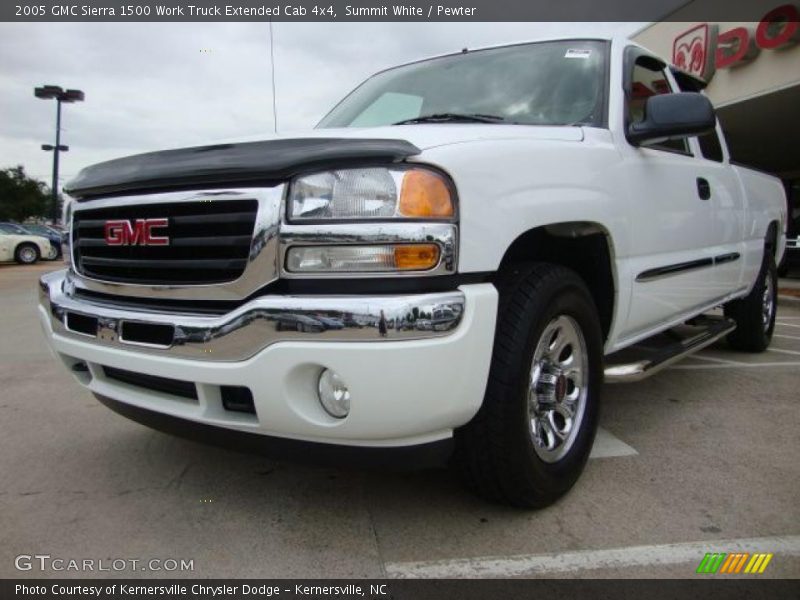 Summit White / Pewter 2005 GMC Sierra 1500 Work Truck Extended Cab 4x4