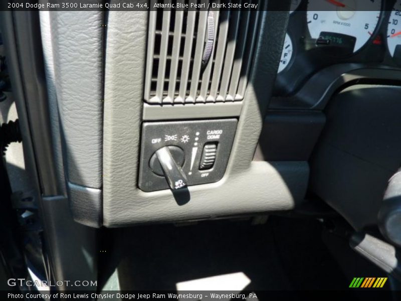 Atlantic Blue Pearl / Dark Slate Gray 2004 Dodge Ram 3500 Laramie Quad Cab 4x4