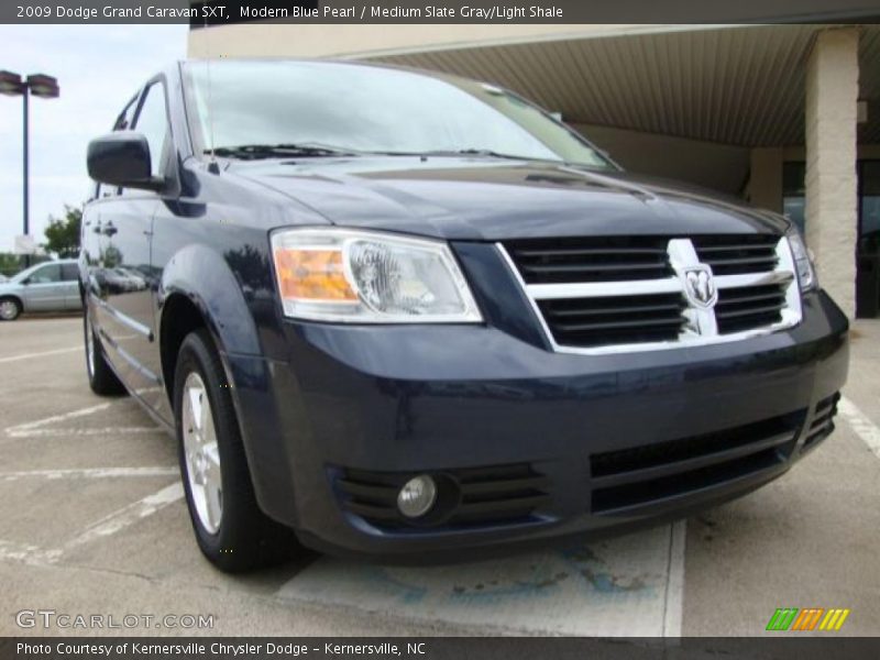 Modern Blue Pearl / Medium Slate Gray/Light Shale 2009 Dodge Grand Caravan SXT