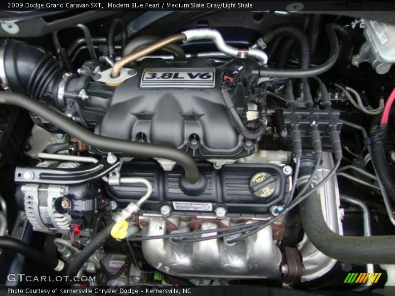 Modern Blue Pearl / Medium Slate Gray/Light Shale 2009 Dodge Grand Caravan SXT