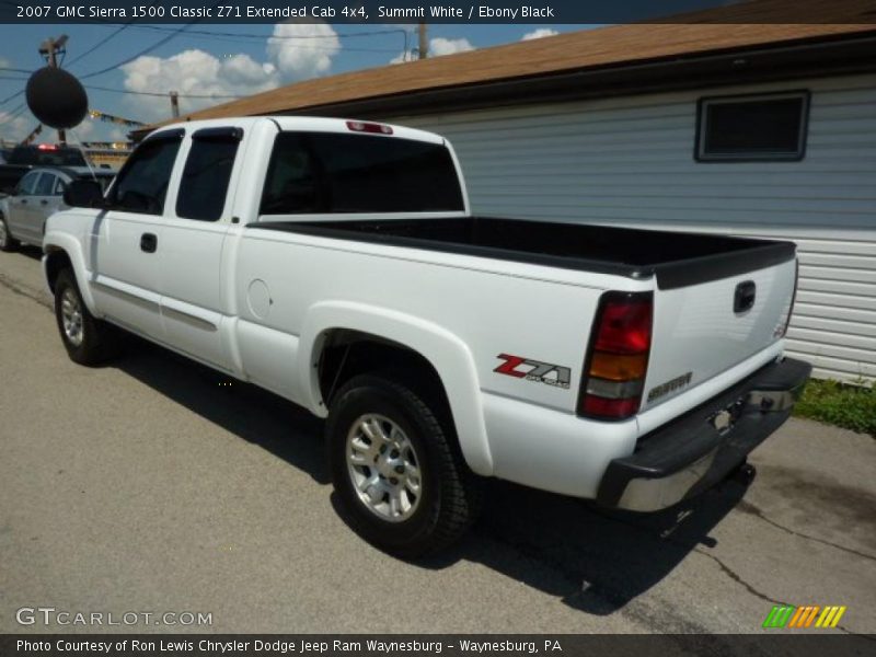 Summit White / Ebony Black 2007 GMC Sierra 1500 Classic Z71 Extended Cab 4x4