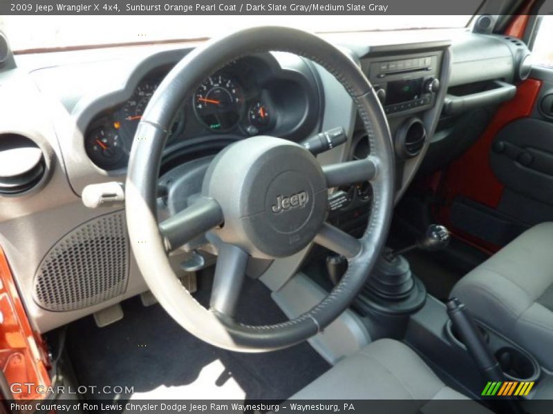 Sunburst Orange Pearl Coat / Dark Slate Gray/Medium Slate Gray 2009 Jeep Wrangler X 4x4