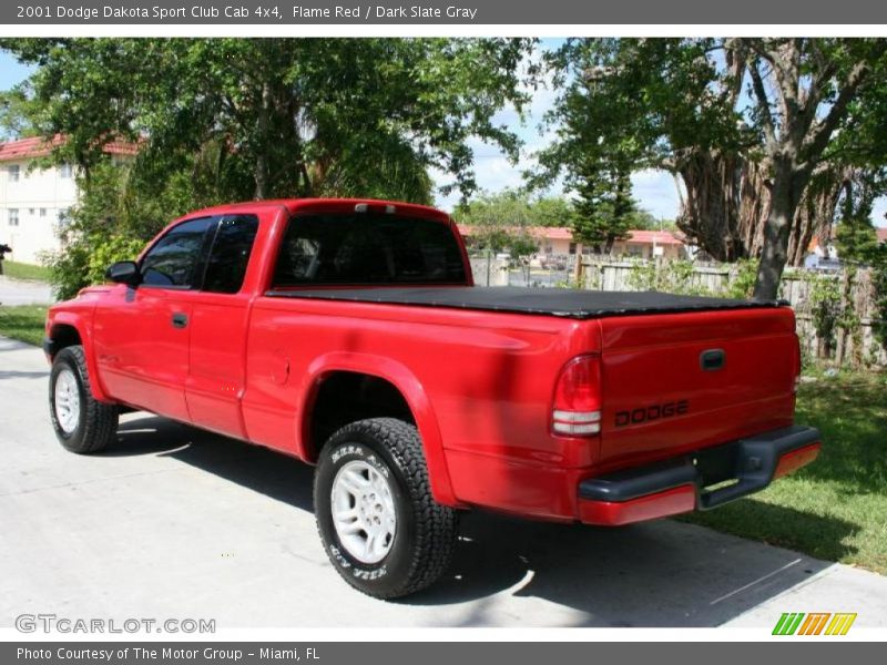 Flame Red / Dark Slate Gray 2001 Dodge Dakota Sport Club Cab 4x4