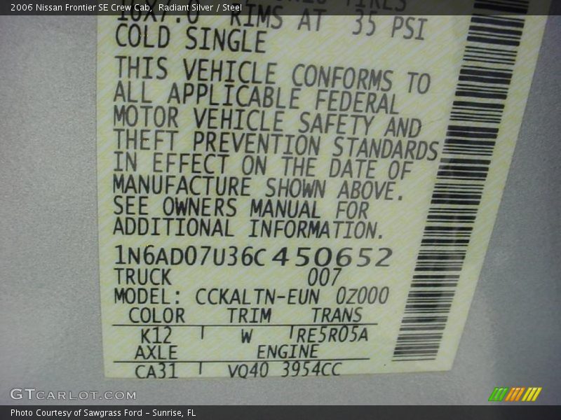 Radiant Silver / Steel 2006 Nissan Frontier SE Crew Cab
