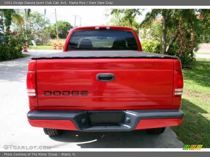Flame Red / Dark Slate Gray 2001 Dodge Dakota Sport Club Cab 4x4