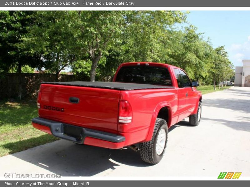 Flame Red / Dark Slate Gray 2001 Dodge Dakota Sport Club Cab 4x4