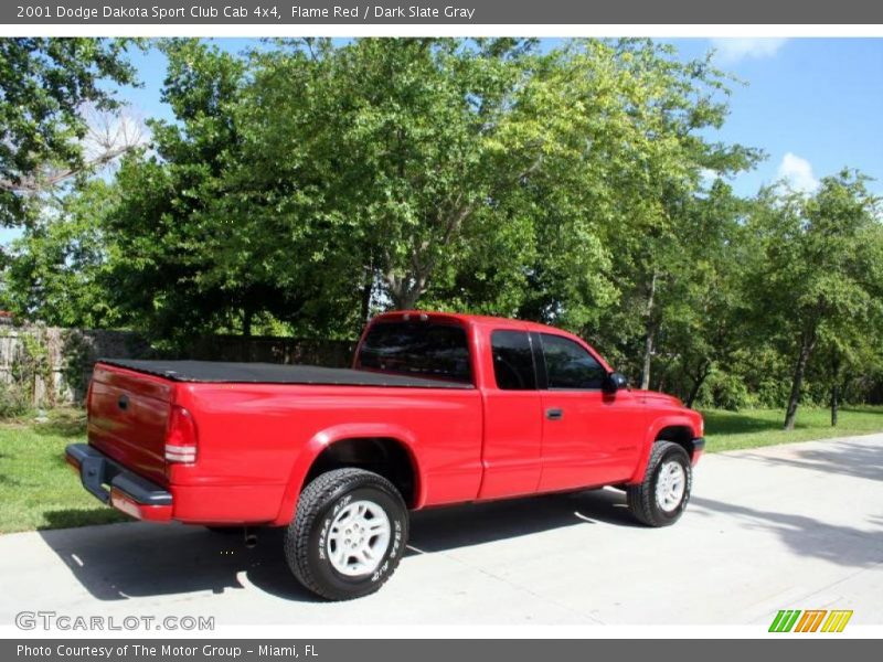 Flame Red / Dark Slate Gray 2001 Dodge Dakota Sport Club Cab 4x4
