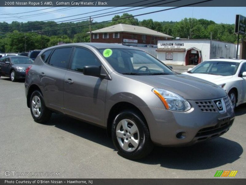 Gotham Gray Metallic / Black 2008 Nissan Rogue S AWD