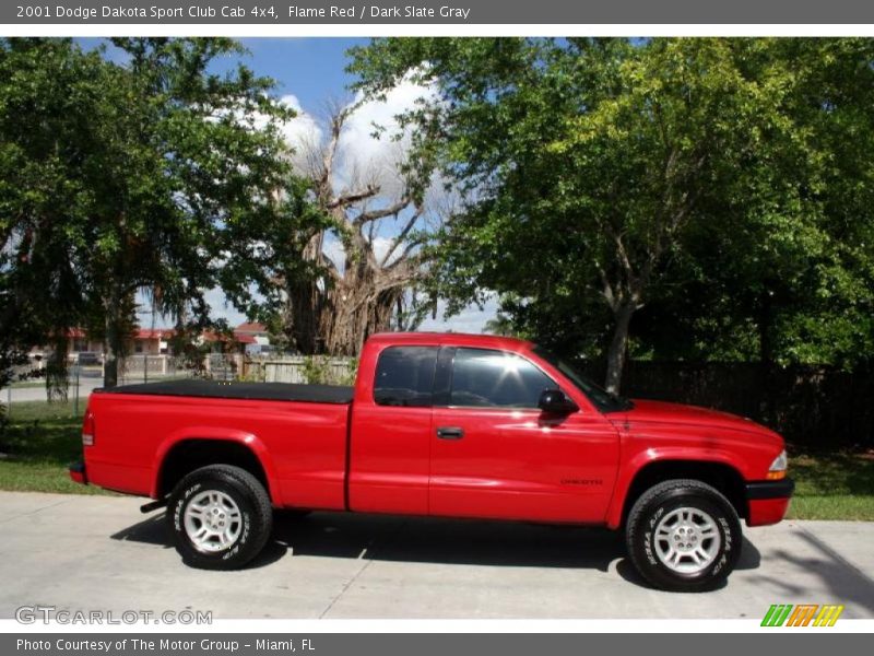 Flame Red / Dark Slate Gray 2001 Dodge Dakota Sport Club Cab 4x4