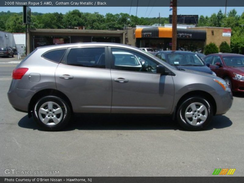Gotham Gray Metallic / Black 2008 Nissan Rogue S AWD