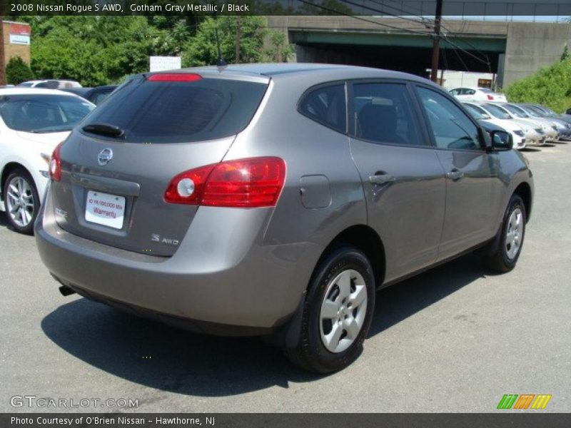 Gotham Gray Metallic / Black 2008 Nissan Rogue S AWD