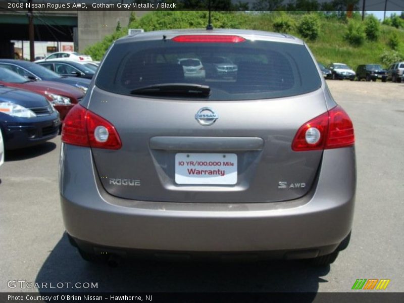 Gotham Gray Metallic / Black 2008 Nissan Rogue S AWD