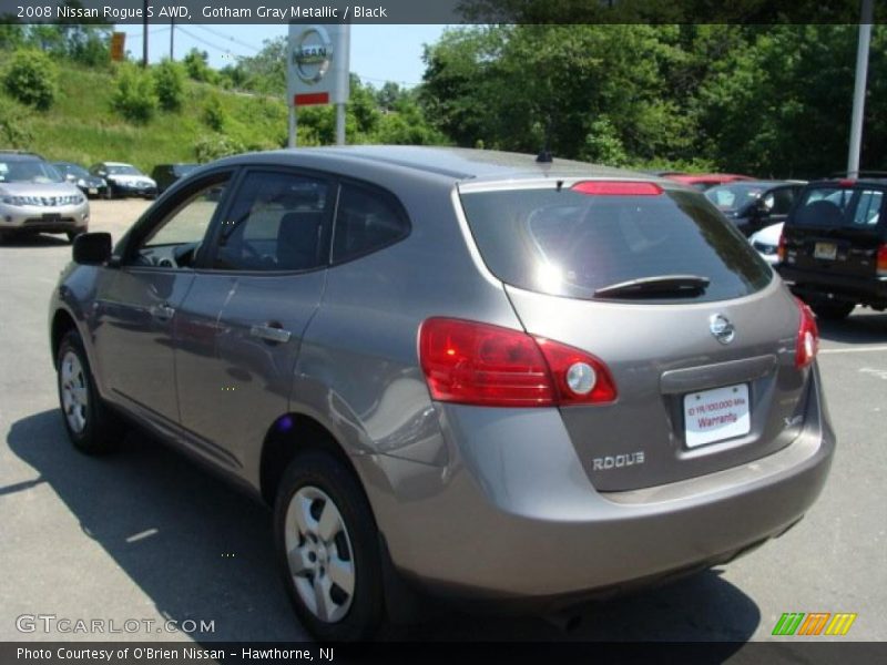 Gotham Gray Metallic / Black 2008 Nissan Rogue S AWD
