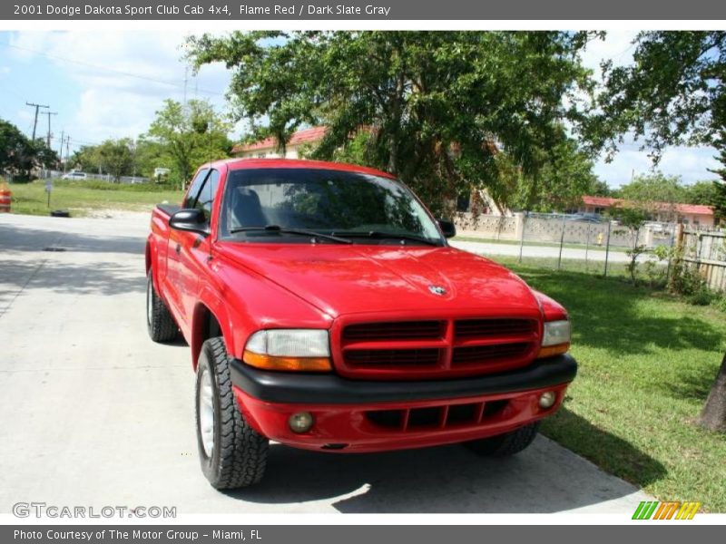 Flame Red / Dark Slate Gray 2001 Dodge Dakota Sport Club Cab 4x4