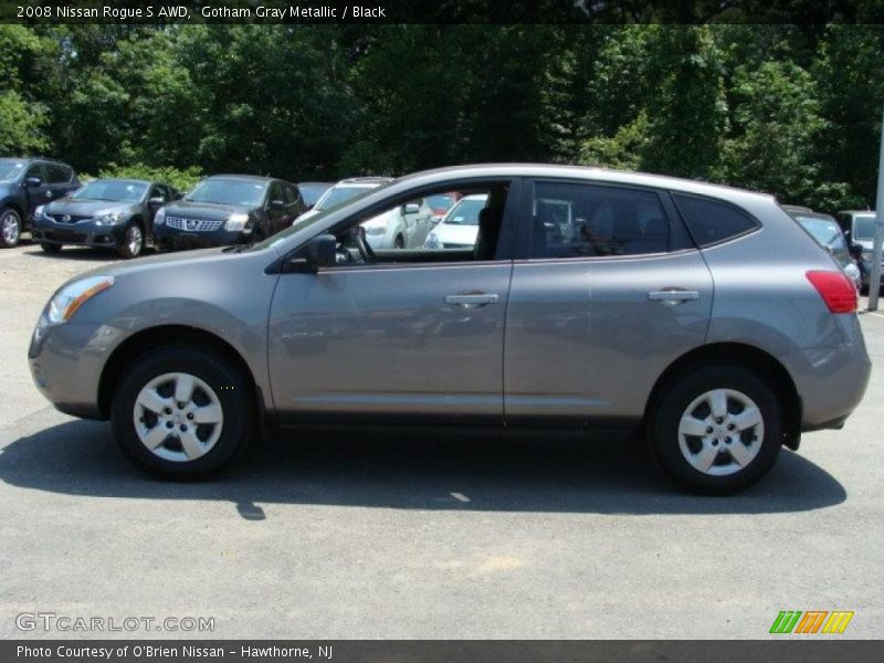 Gotham Gray Metallic / Black 2008 Nissan Rogue S AWD