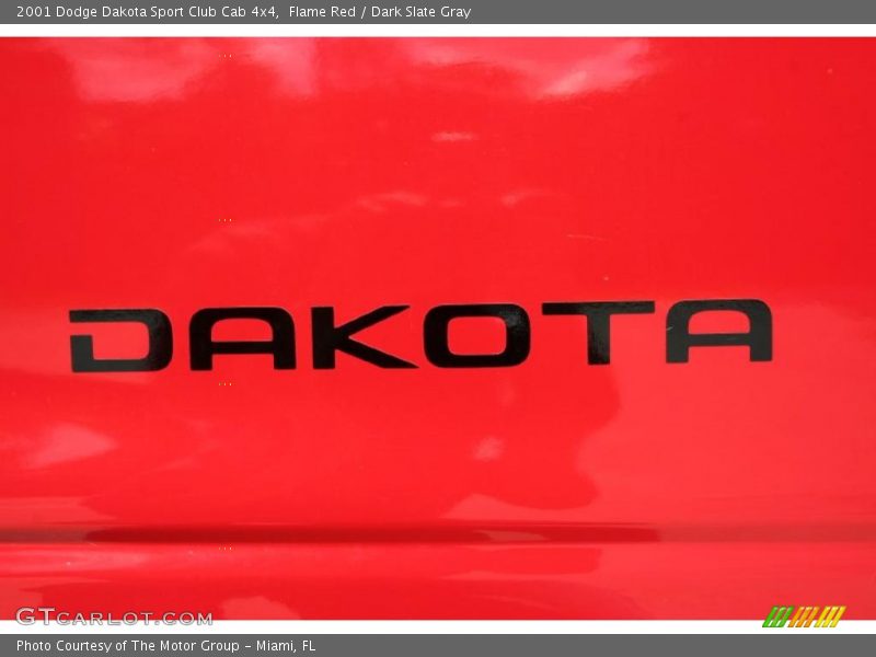 Flame Red / Dark Slate Gray 2001 Dodge Dakota Sport Club Cab 4x4