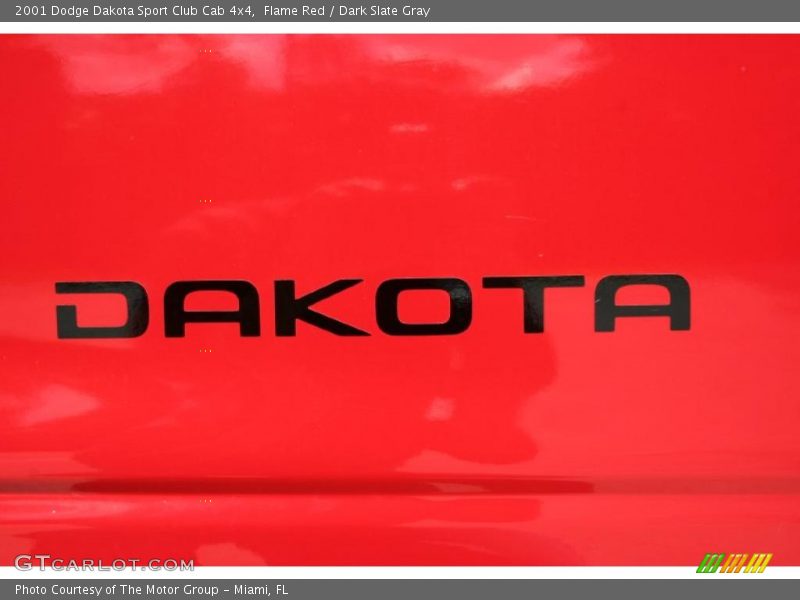 Flame Red / Dark Slate Gray 2001 Dodge Dakota Sport Club Cab 4x4
