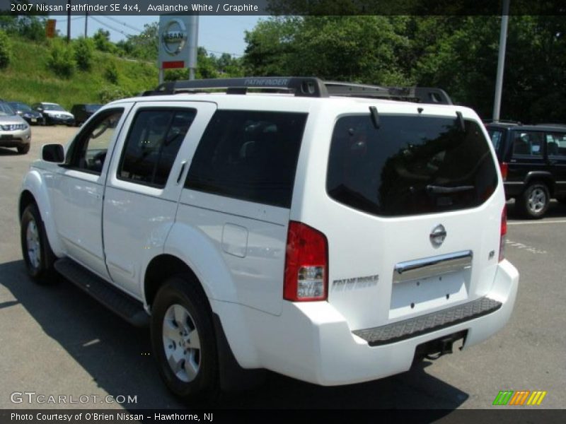 Avalanche White / Graphite 2007 Nissan Pathfinder SE 4x4