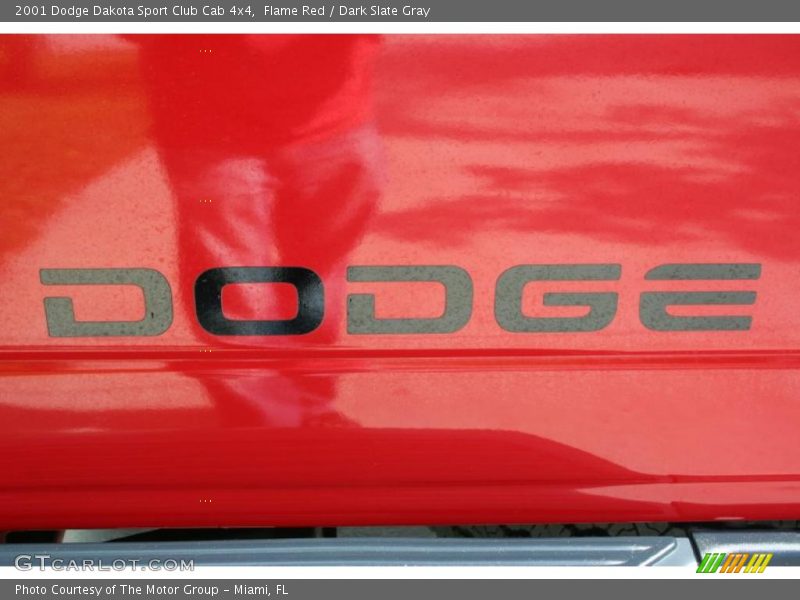 Flame Red / Dark Slate Gray 2001 Dodge Dakota Sport Club Cab 4x4
