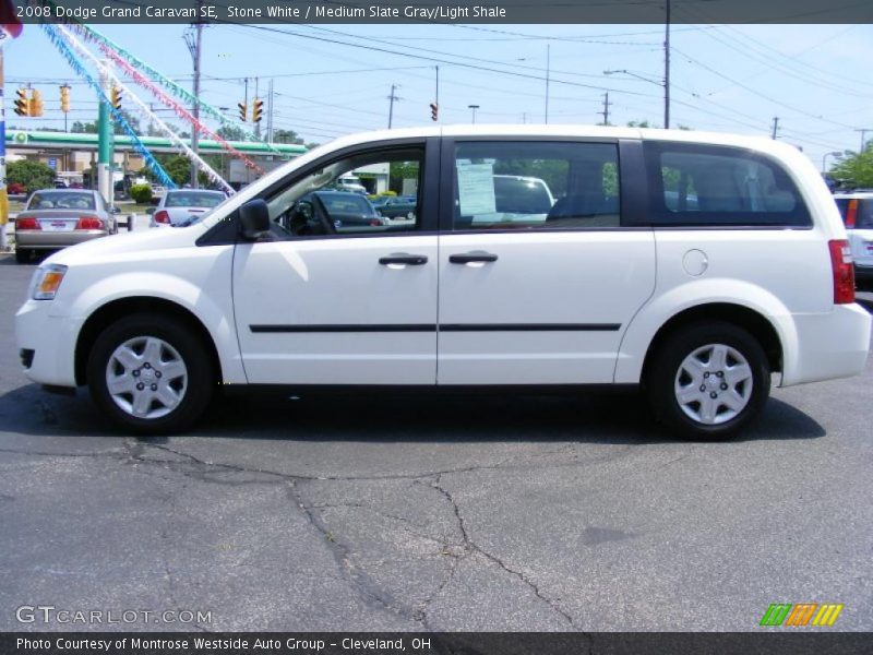 Stone White / Medium Slate Gray/Light Shale 2008 Dodge Grand Caravan SE