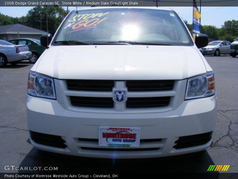 Stone White / Medium Slate Gray/Light Shale 2008 Dodge Grand Caravan SE