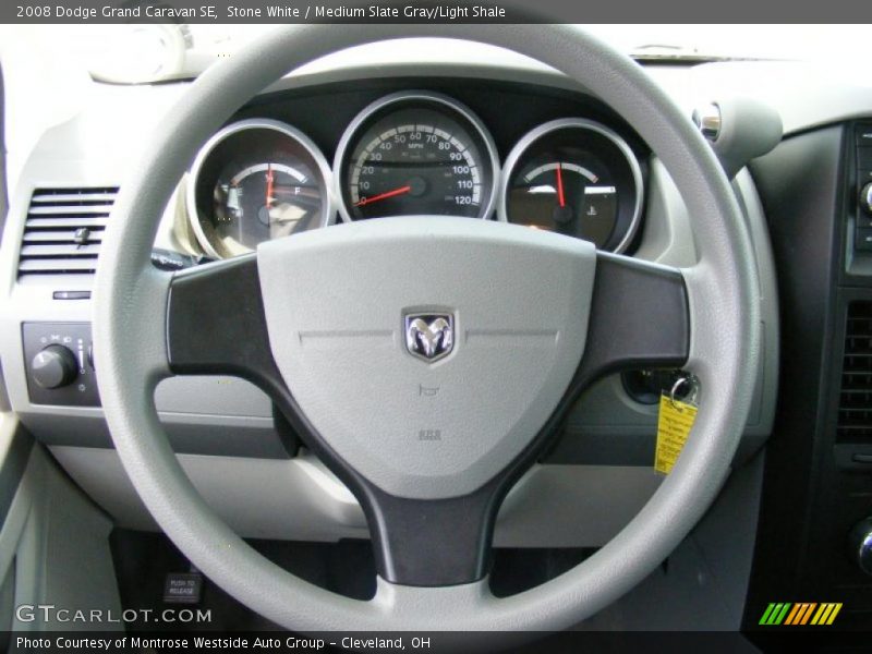 Stone White / Medium Slate Gray/Light Shale 2008 Dodge Grand Caravan SE