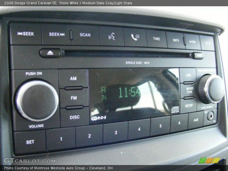 Stone White / Medium Slate Gray/Light Shale 2008 Dodge Grand Caravan SE