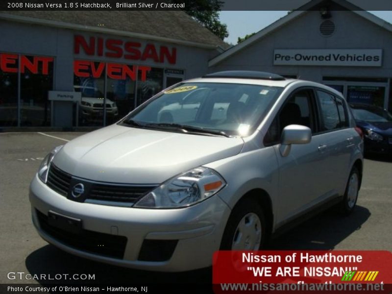 Brilliant Silver / Charcoal 2008 Nissan Versa 1.8 S Hatchback