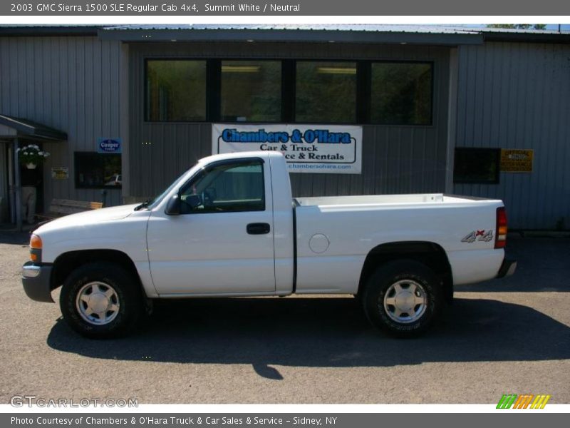 Summit White / Neutral 2003 GMC Sierra 1500 SLE Regular Cab 4x4