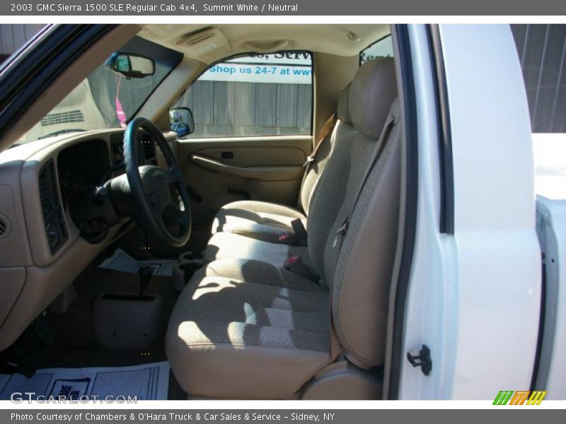 Summit White / Neutral 2003 GMC Sierra 1500 SLE Regular Cab 4x4