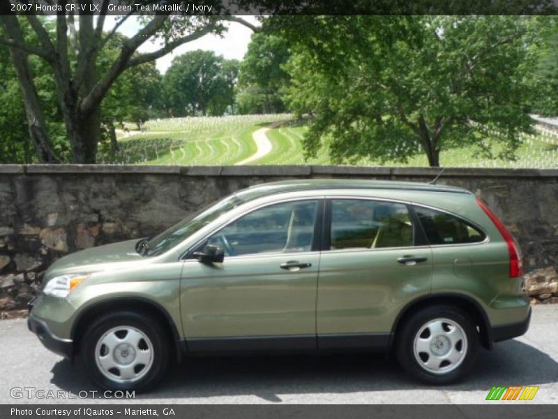 Green Tea Metallic / Ivory 2007 Honda CR-V LX