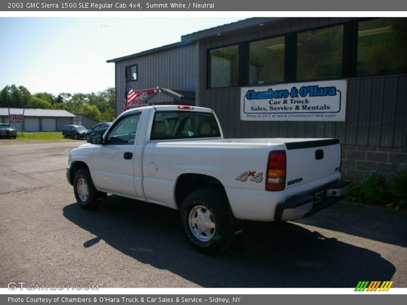 Summit White / Neutral 2003 GMC Sierra 1500 SLE Regular Cab 4x4