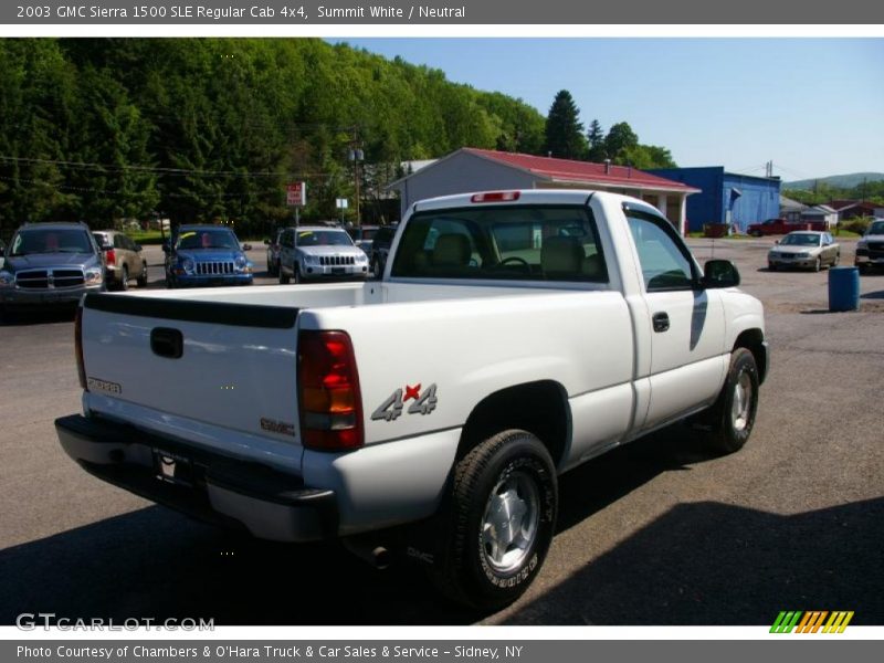 Summit White / Neutral 2003 GMC Sierra 1500 SLE Regular Cab 4x4