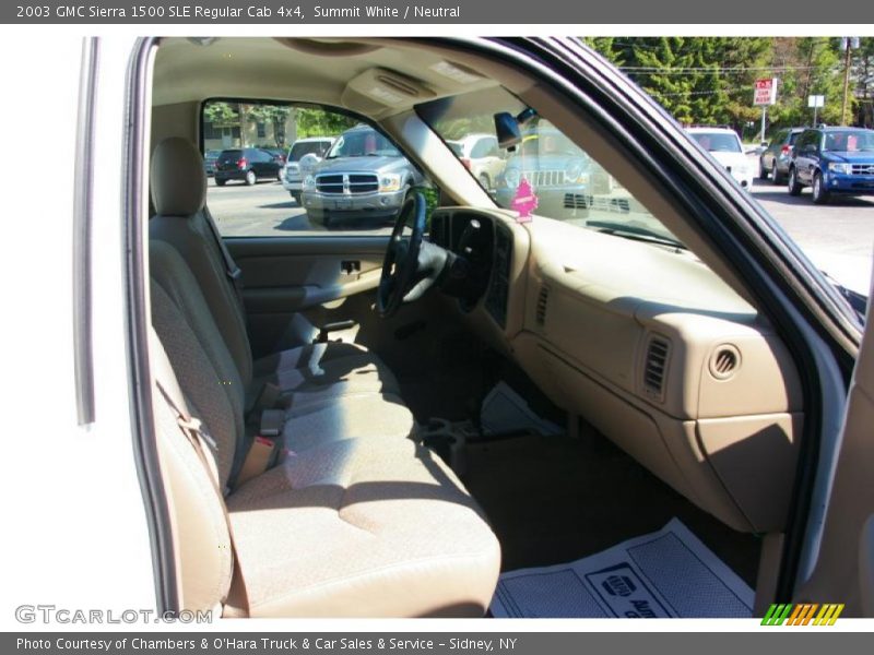 Summit White / Neutral 2003 GMC Sierra 1500 SLE Regular Cab 4x4