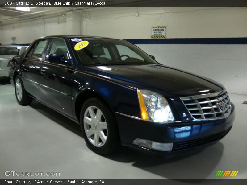 Blue Chip / Cashmere/Cocoa 2007 Cadillac DTS Sedan