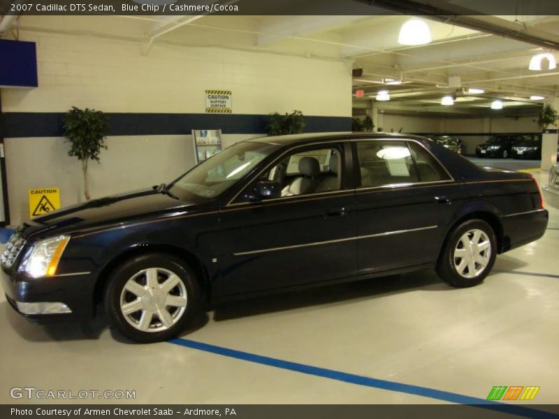 Blue Chip / Cashmere/Cocoa 2007 Cadillac DTS Sedan