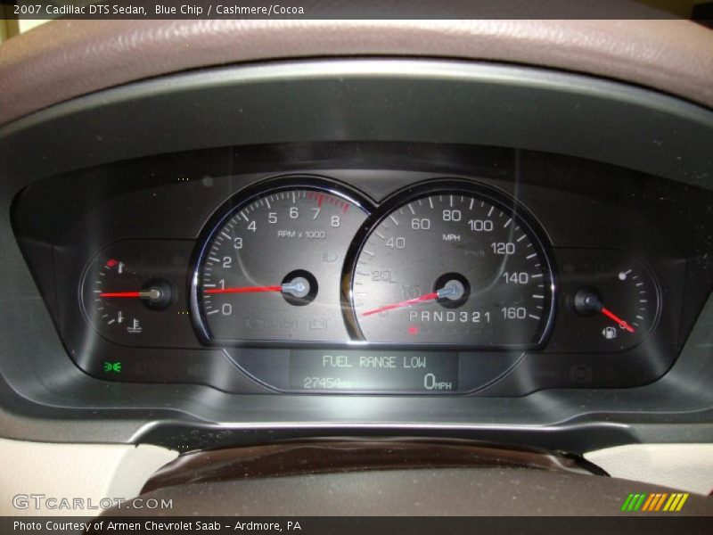 Blue Chip / Cashmere/Cocoa 2007 Cadillac DTS Sedan