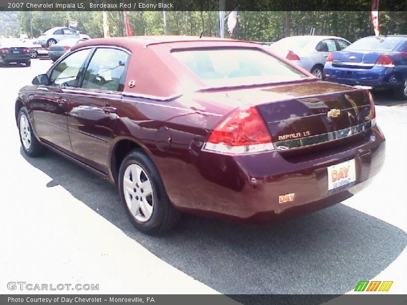 Bordeaux Red / Ebony Black 2007 Chevrolet Impala LS