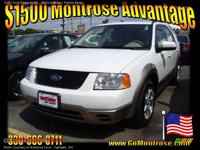 Oxford White / Pebble Beige 2007 Ford Freestyle SEL