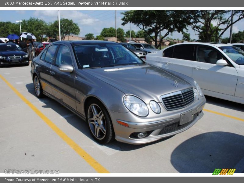 Pewter Silver Metallic / Black 2003 Mercedes-Benz E 55 AMG Sedan